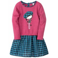 20-25101 "Girl" Платье для девочки, 2-5 лет, бордовый меланж 20-25101 "Girl" Платье для девочки, 2-5 лет, бордовый меланж